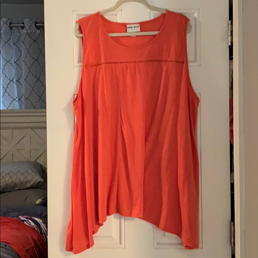 AVA&VIV Orange/Tangerine Tank Top